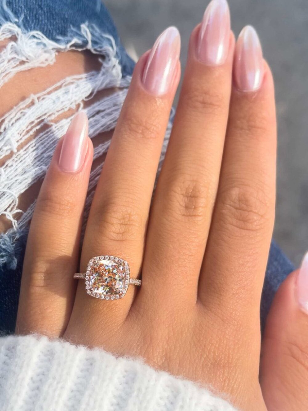 Modern Gents | The Lovely | Rose Gold | 3ct Simulated Morganite Ring | Size 6